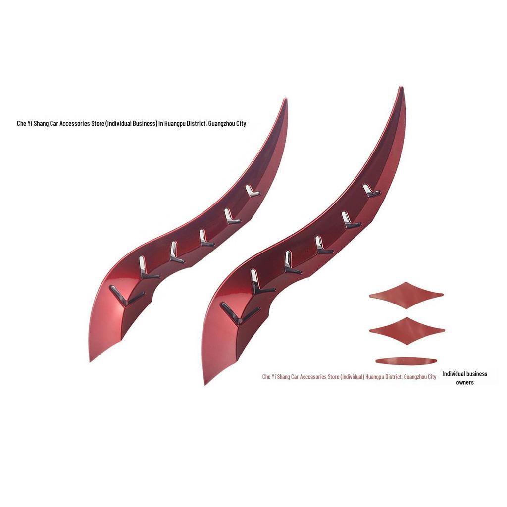 Carbon Fiber Dragon Horn Car Roof Ornament Spoiler Fin - Universal Fit