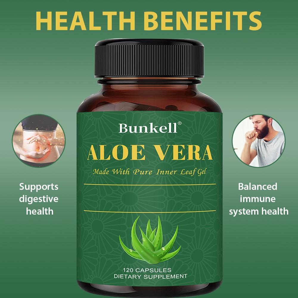 Organic freeze-dried aloe vera 180 mg, 120 capsules