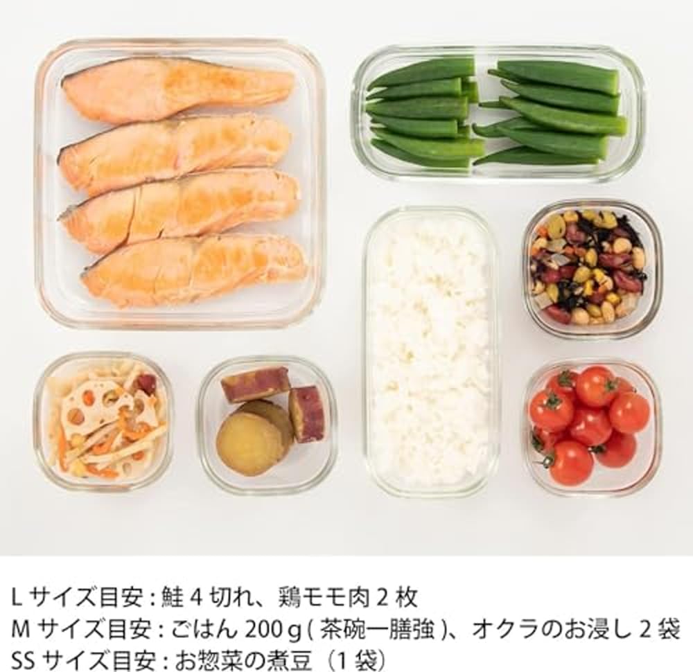 iwaki Glass Storage Shinji Kato no Naka System Pack Heat-Resistant Container, "Mori de" Set, & Range, PS-PRNSNE7