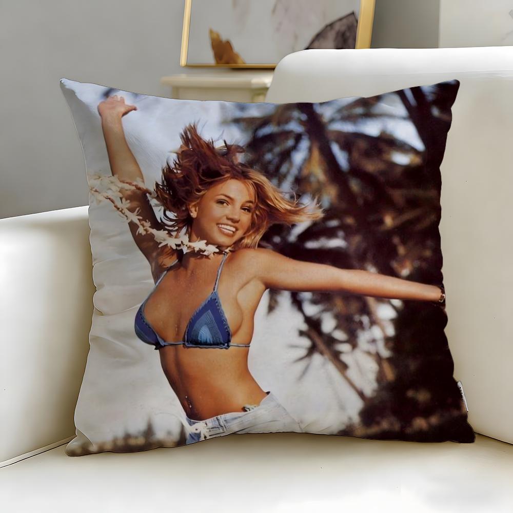Classic Singer Britney Spears Cushion Cover Soft & Easy-Wash Pillow Case – Versatile for Couch, Bed, Travel and Office