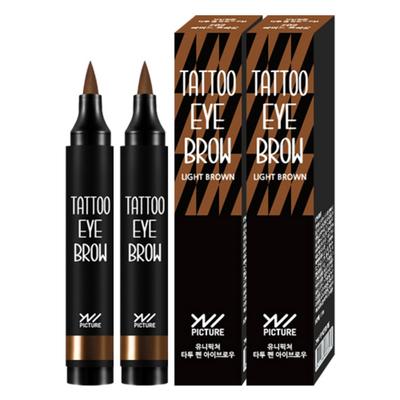Unipicture Tattoo Pen Eyebrow 3.5g, Light Brown + Light Brown, 1 Piece