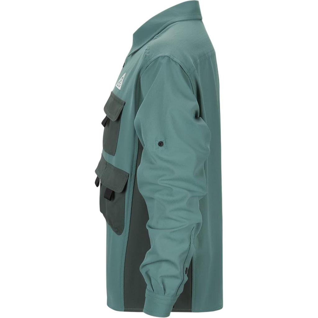 Nike ACG Devastation Trail Jedno knoflíkové Pohodlné Ležérní Sportovní Dlouhý rukáv Dětské topy Pobřežní modrá Zelená-Vintage černá FN9220-361