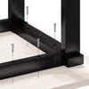Dining Table O Shaped Frame 100 x 50 x 75 cm Solid Pine Wood and Steel