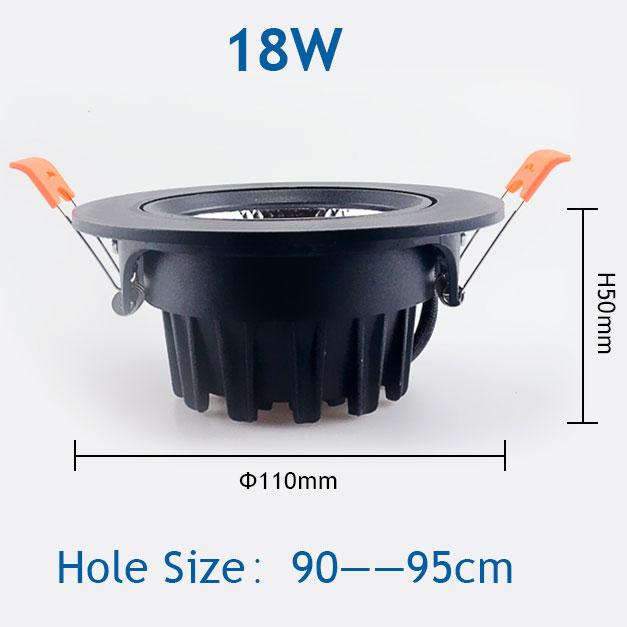 5W 7W 9W 12W 15W 18W Led Downlight Indoor COB Led Ceiling Lamp Bulb Spotlight Cob Showcase Spotlight