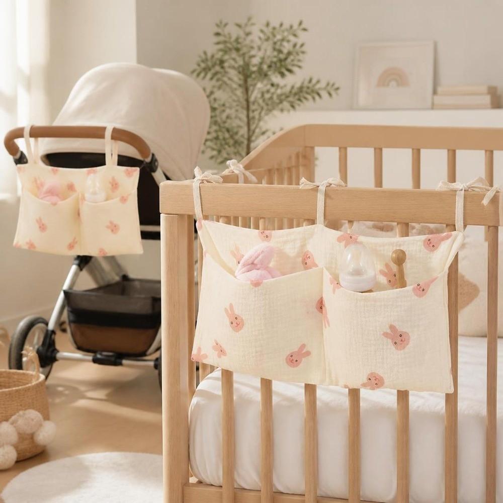 Portable Diaper Storage Bag Multi-Function Baby Bedside Bag Crib Hanging Storage Bag  Baby Newborn