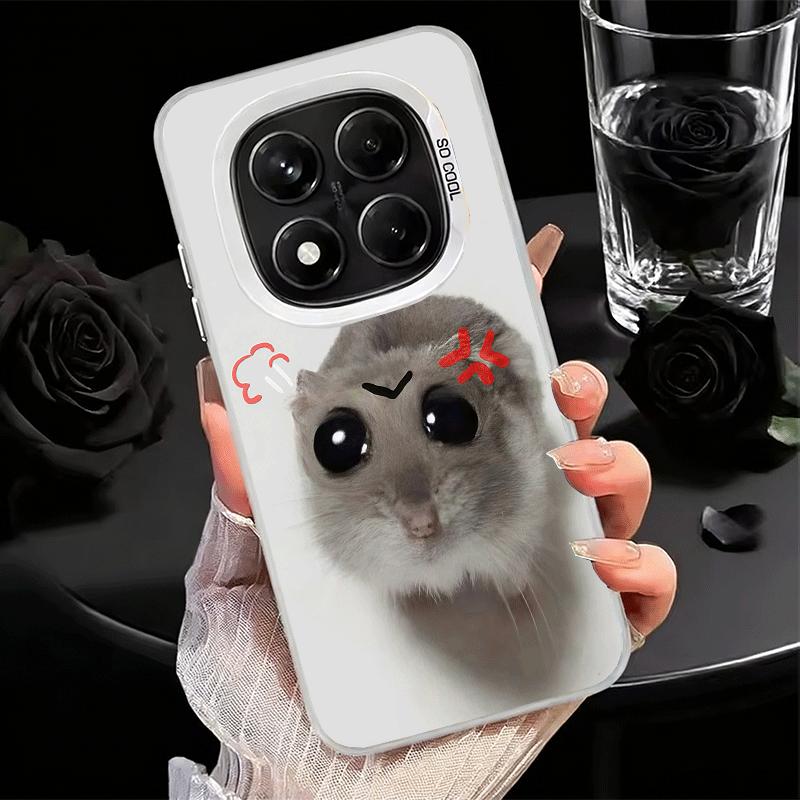 Funny Sad Hamster Meme Soft Phone Case for Xiaomi Redmi Note 13 14 15 Pro Plus 12S 12 11S 11 11T 10S 10 Shockproof Cover Back Sh
