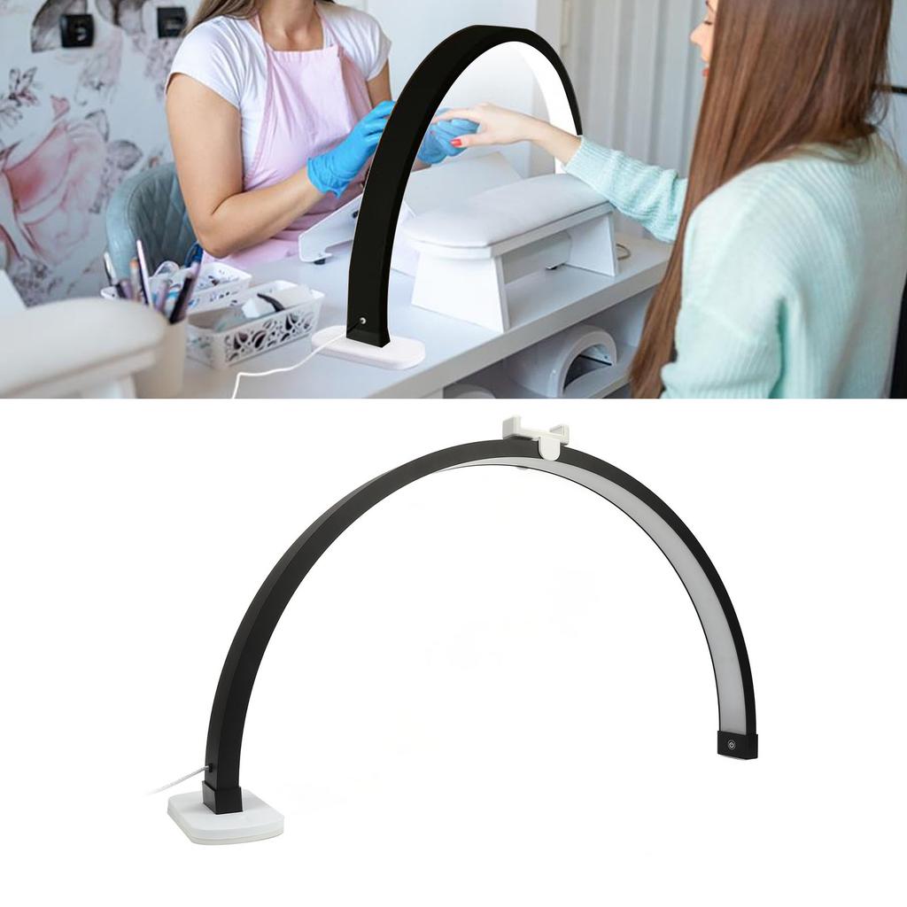 29.5in Half Moon Nail Desk Lamp 40W 3200‑5600K 2000LM Button Control Manicure Desk Lamp for Nail Eyelash Extension