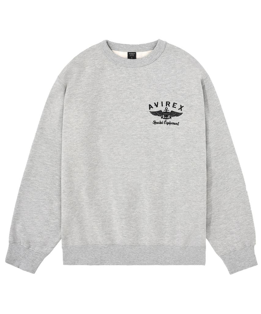 Abilegseu Varsity Logo Crewneck Sweatshirt / Grey 7833932007