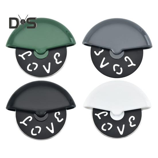 Stainless Steel Pizza Cutter Anti-rust Round Cutting Wheel Pizza Rocker Slicer with Lid Pastry Baking Tools Kitchen Gadgets
