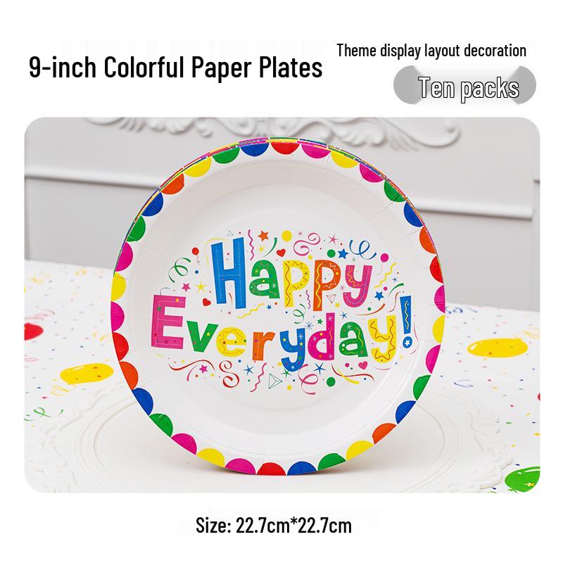 Disposable Party Supplies Set: Paper Plates and Cups for Birthdays and Weddings