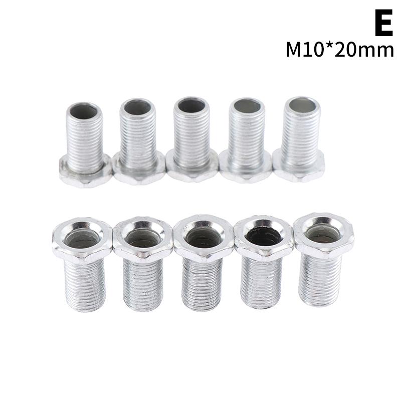 M10 Threaded Tube With Nut For Lamps Hollow Screw Metal Pipe Teeth Whitening Theead Repair Lighting Base Connecting Accessories