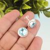 Sky Blue Topaz Gemstone 925 Sterling Silver Jewelry Handmade Studs Earrings0.53" EE-147-20