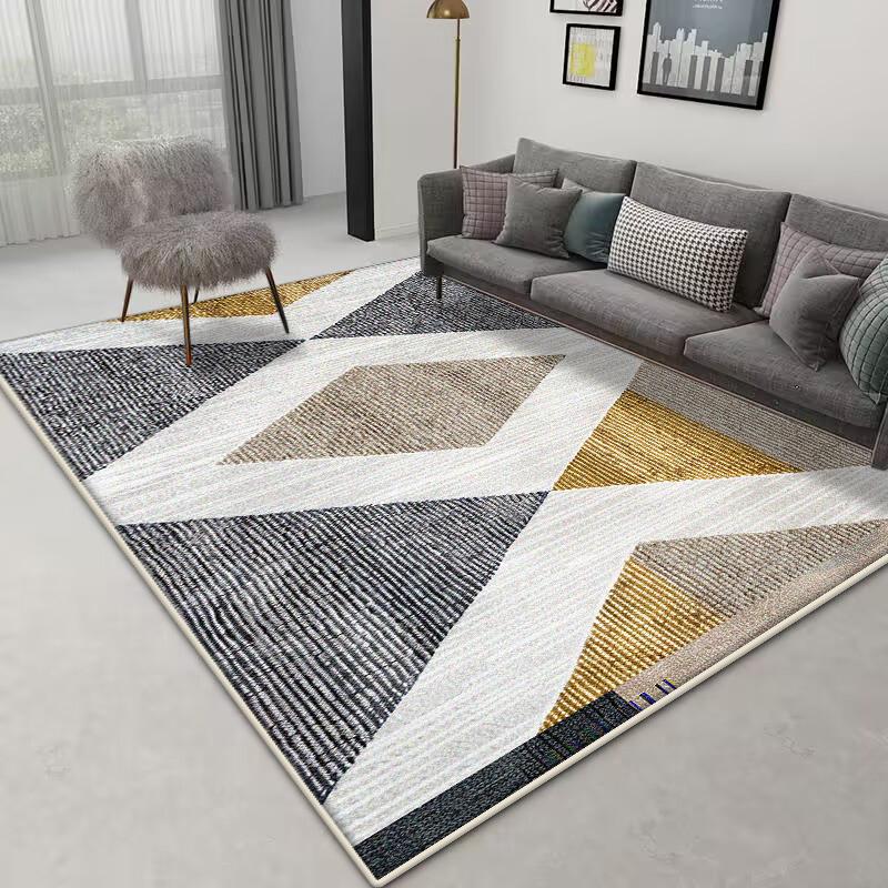 Nordischer Geometrischer Teppich Wohnzimmer 200x300 Schlafzimmerteppich Großflächige Teppiche zur Heimdekoration Rutschfeste Sofa-Bodenmatten nach Maß