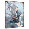 Anime Fox Girl Metal Wall Art Decorative Painting with Chinese Style for Home Decoration
