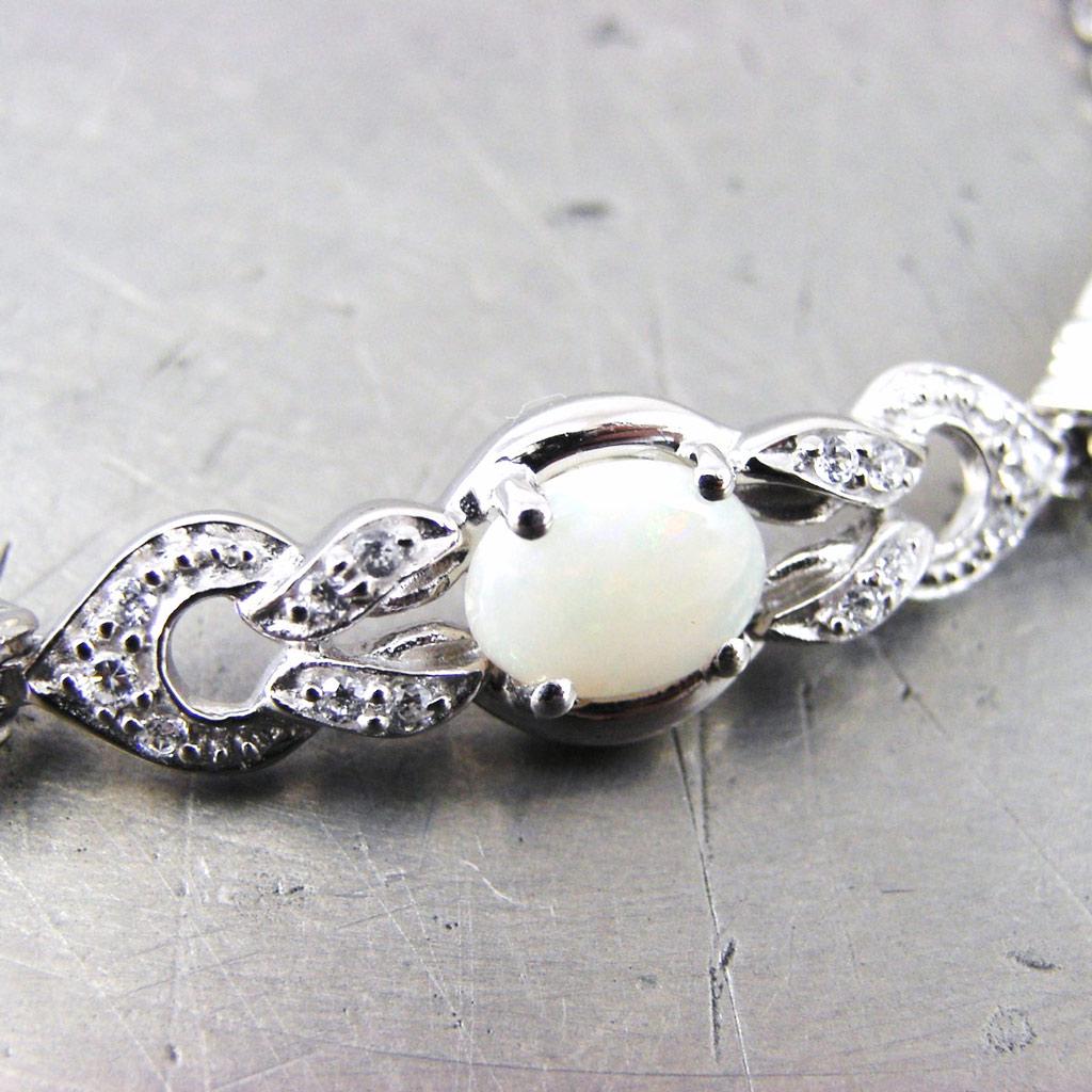 

Les Trésors De Lily [G0803] - Серебряный браслет Goddess Opal Белое серебро (родированное покрытие) - 8 мм