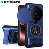 KEYSION Magnetic Phone Case for VIVO X300 Ultra 5G Slide Camera Lens Protection Upright Stand 360° Ring Shockproof Back Cover