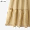 ZANZEA Women Casual Elegant Lace Patchwork A-Line Skirts
