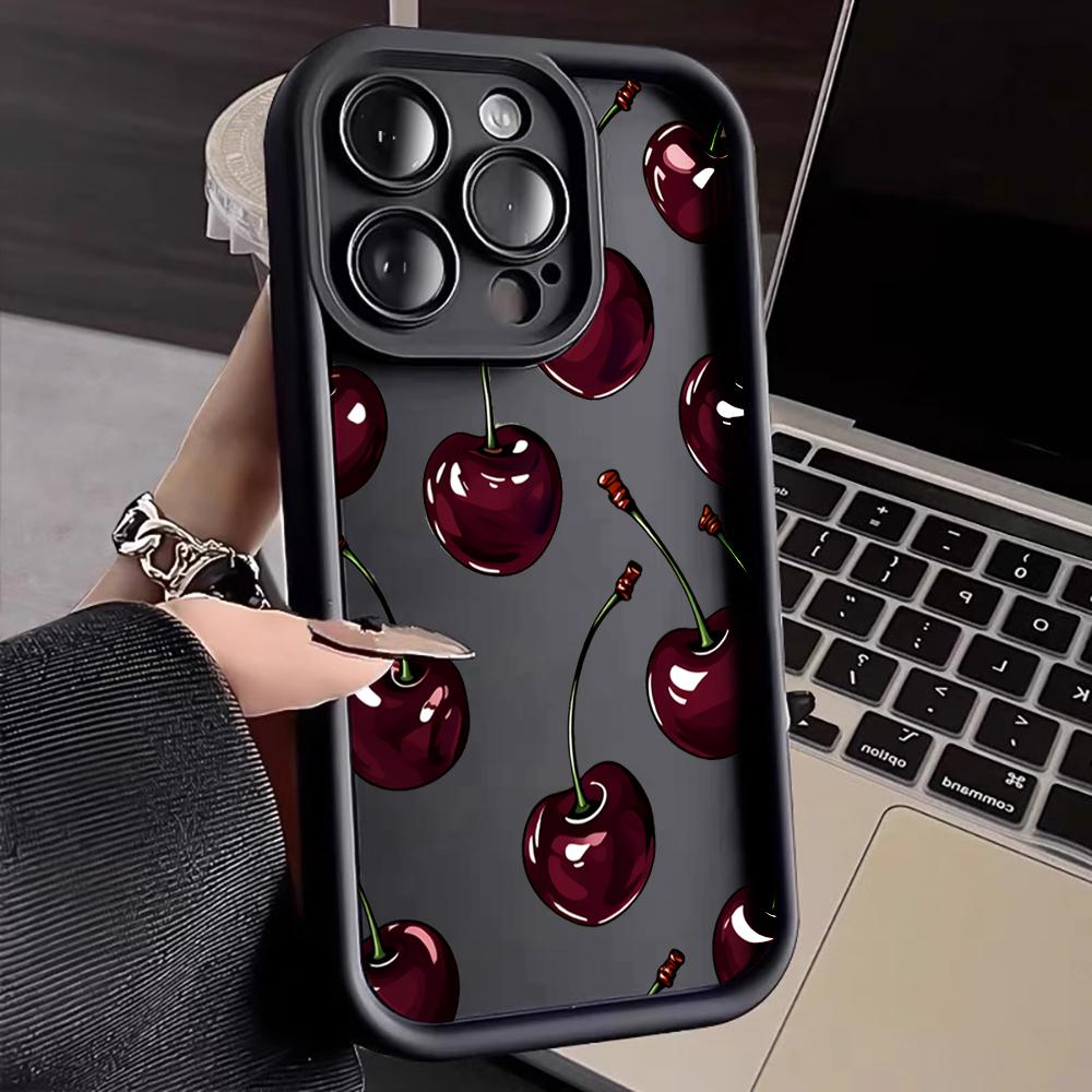 Luxe Donker Kersenhout Voor iPhone 16 15 14 7 8 Plus XS XR X Telefoonhoesje Voor iPhone 17 16 15 14 13 12 11 Pro Max Schokbestendige Hoesjes