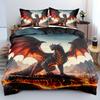 Vibrant Dragon Bedding Set: 3D Printed Dragon Design, Soft And Comfortable, Suitable for Twin, Full, Queen, And King Sizes