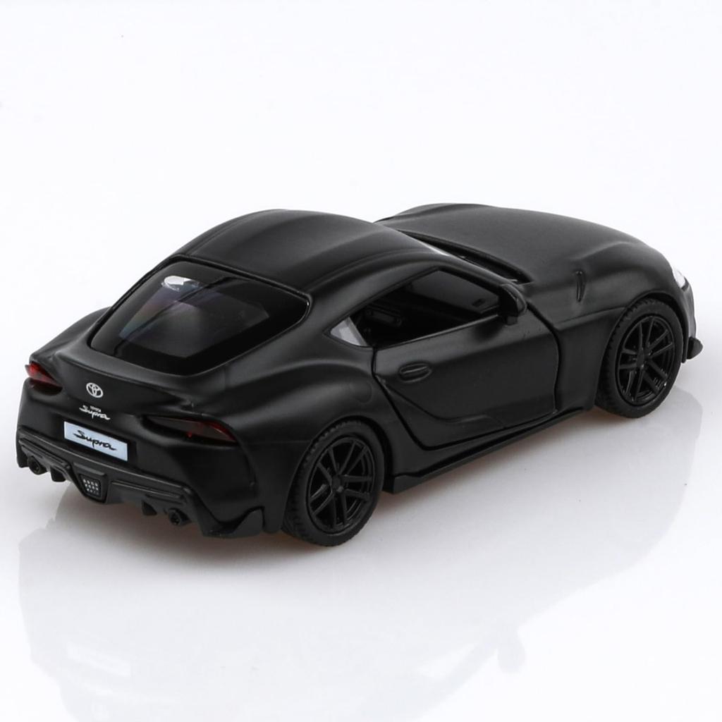TOKAXI Měřítko 1/36 2020 Toyota Supra Model autíčka z litého kovu, Autíčko se zpětným natahováním, Dárek pro kluky a holky (Černá)