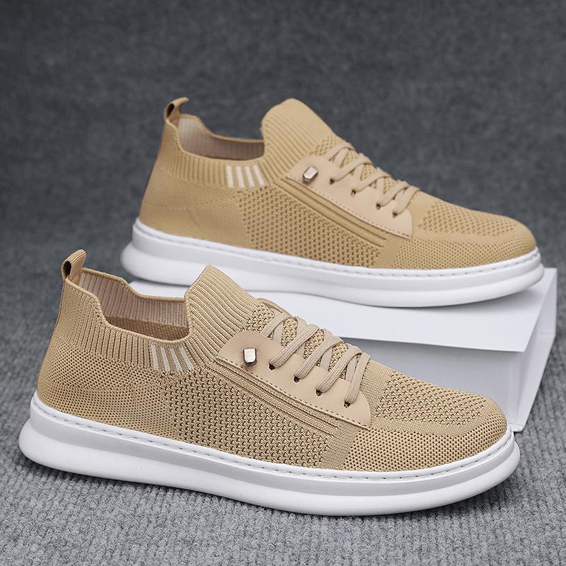 

Fashion Men s Sneakers Breathable Casual Lazy Shoes New Mesh Outdoor Platform Walking Lightweight Tennis Summer Board Shoes 39-44 39 хаки