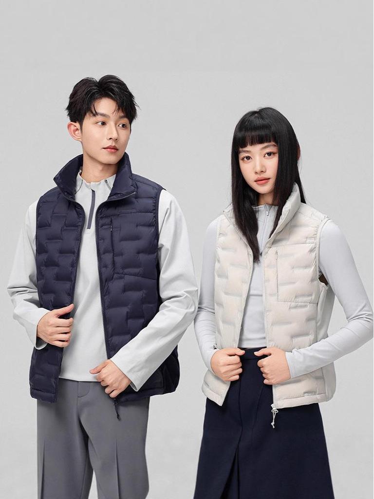 Unisex High-End Lightweight Down Vest, Outdoor Sports, 90% White Duck Down Jacket.