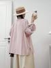 2025 Spring Retro Ethnic Embroidered Stand Collar Oversized Women's Cardigan Long Sleeve Shirt