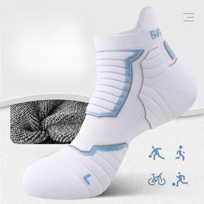 Men's Running Socks for Spring and Summer, Breathable Short Socks for Sports, Marathons, Long-distance Running, Short Tubes, Towels, and Boat Socks