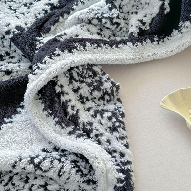Coral Fleece Blanket Flannel Throw Soft Warm Striped Couch Bed Travel