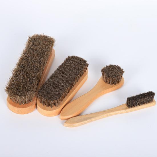 Shoe Brush Ergonomic Handle Shoe Cleaning Brushes Leather Shoe Maintenance