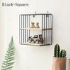 Suport de depozitare din fier metalic Suporturi de depozitare cu forme multiple Negru/auriu Raft de perete nordic DIY Decor