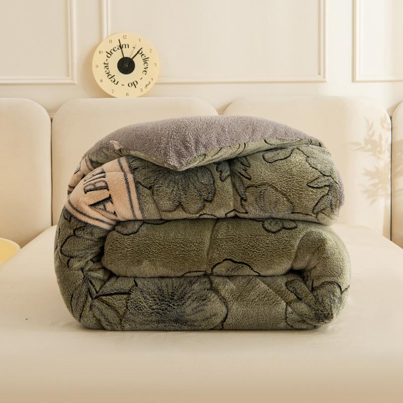 Super Thick Warmth Autumn Winter Blanket King Lambswool Thicken Warm Comforter Fluffy Comfortable Anti-static Plush Duvet Quilt