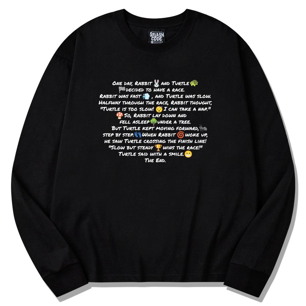 Seupeullaesikodeu Long Sleeve Black - Rabbit And Turtle