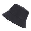 Black Fisherman's Hat Children's New Spring and Summer Big Head Circumference Showing Face Small Face Covering Sunscreen Bucket Too