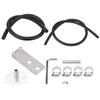 Universal Aluminum Fuel Pressure Regulator Gauge & Hose Kit 0 140 PSI Adjustable Blue