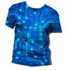 Kids Round Neck Short Sleeve T Shirt Circuit Board 3D Print Loose Version Daily Games Outdoor Activities Children Daily Top