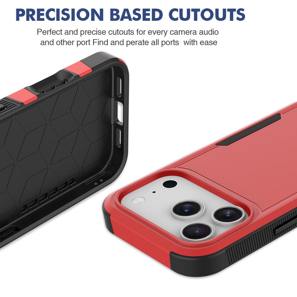 For iPhone 17 Pro Case 2 in 1 PC+TPU Shockproof Phone Cover