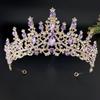 Bridal Crown Diamond Luxurious Prom Party Headband Headband Birthday Princess Hair Accessories Purple Crystal Crown
