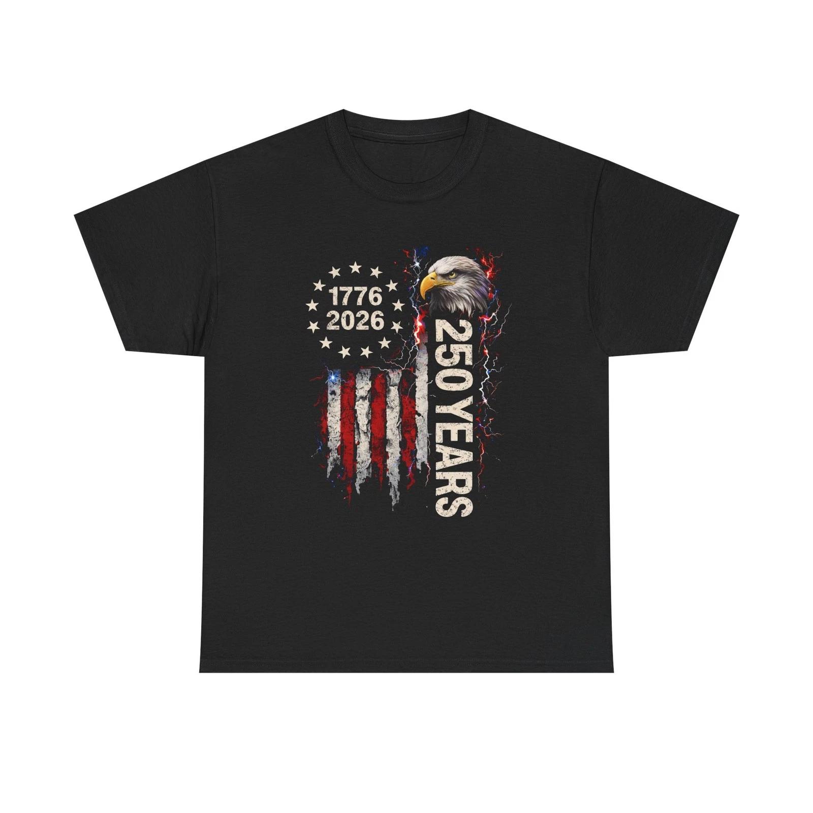 1776–2026 American Flag Eagle 250th Anniversary T-Shirt M