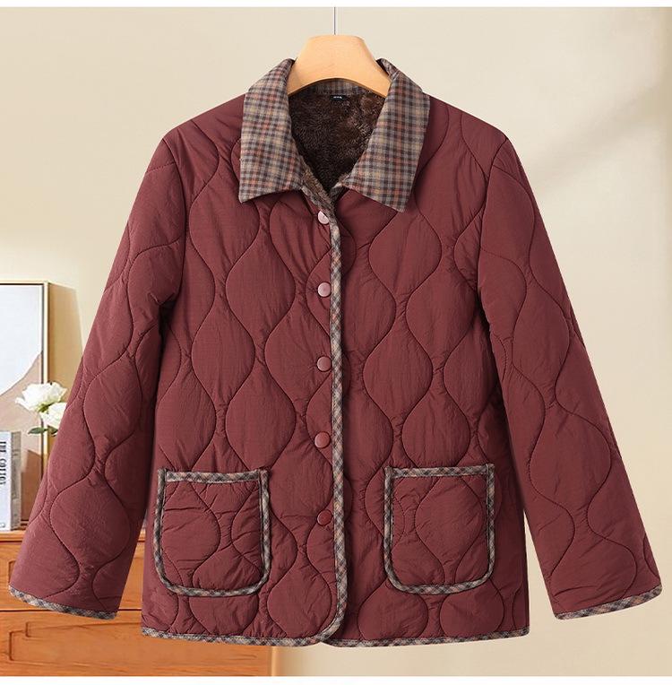 2025 New Style Women's Lightweight Fashion Plus Velvet Cotton Jacket