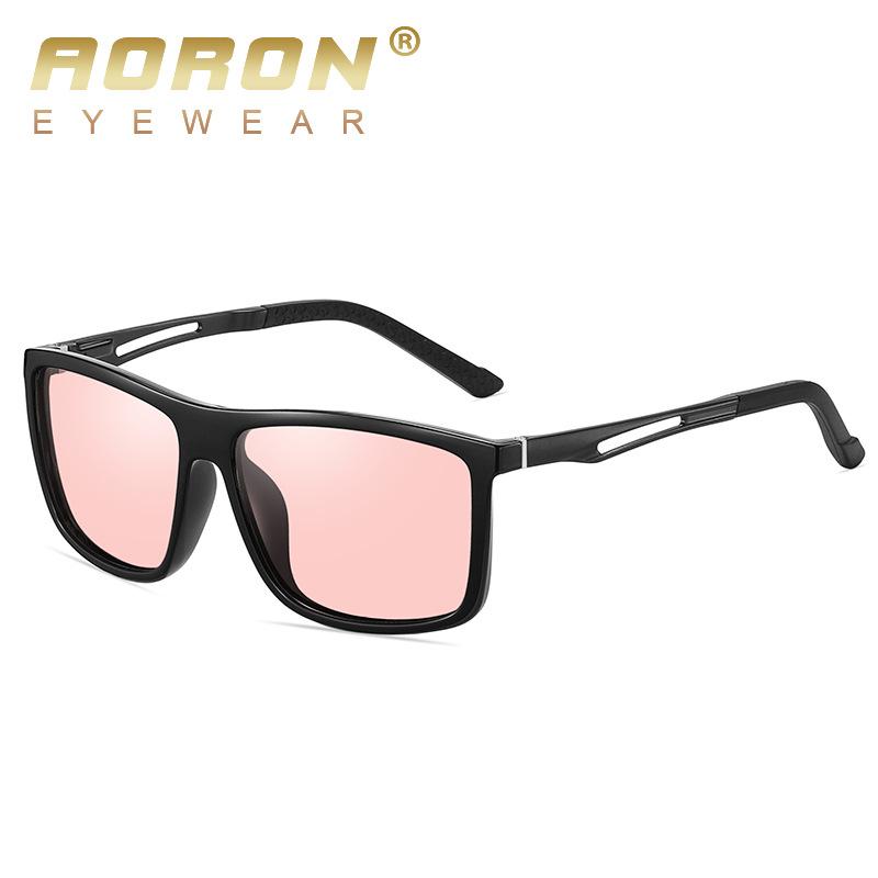 TR Polarized Photochromic Sunglasses Outdoor Aluminum-Magnesium Driving Sunglasses Night Vision Goggles A726
