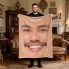 1pc Soft Flannel Animal Face & Family Picture Blanket Warm Multi-use Throw for Sofa Bedroom TV Couch Decor