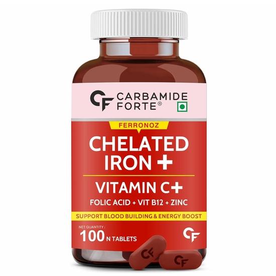 

Carbamide Forte Chelated Iron with Vitamin C, B12, Folic Acid and Zn - 100 Tablets