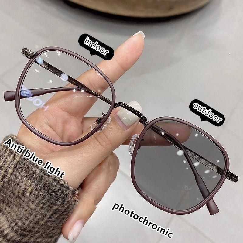 Unisex Students Can Easily Match These High-quality Polygonal Clear Glasses That Protect Against Blue Light