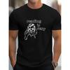 European Sizes Graphic T-Shirt for Unisex Featuring a Playful Reading Theme - Black Short Sleeve Top with White Print & Trendy Design