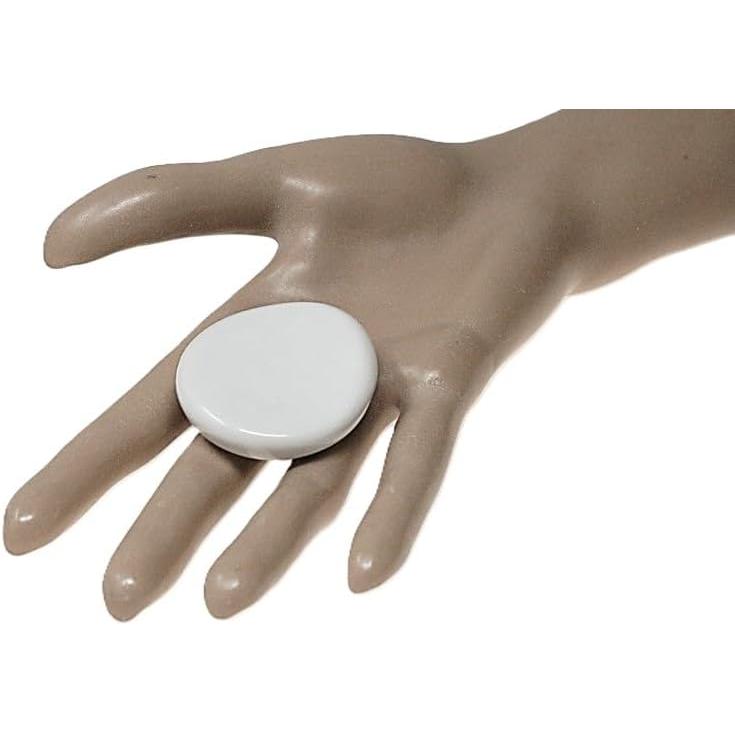 White Porcelain Round Chopstick Rest, Made in Japan, White, Commercial Use, Ceramic, Mino Ware