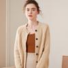 Early Autumn Women's Cashmere Knit Cardigan - Long Sleeve, Thick, Comfortable, Soft, Skin-Friendly Cable Design.