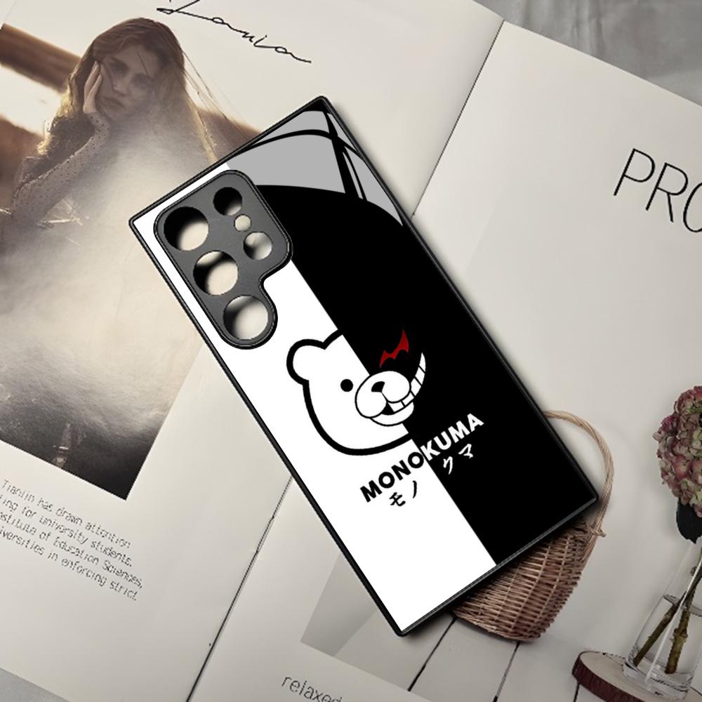Custodia per Telefono D-Danganronpa Monokuma Per Samsung Galaxy S26 S25 S24 S23 S22 S20 S21 Edge Ultra Plus Fe Copertura Colorata Argento