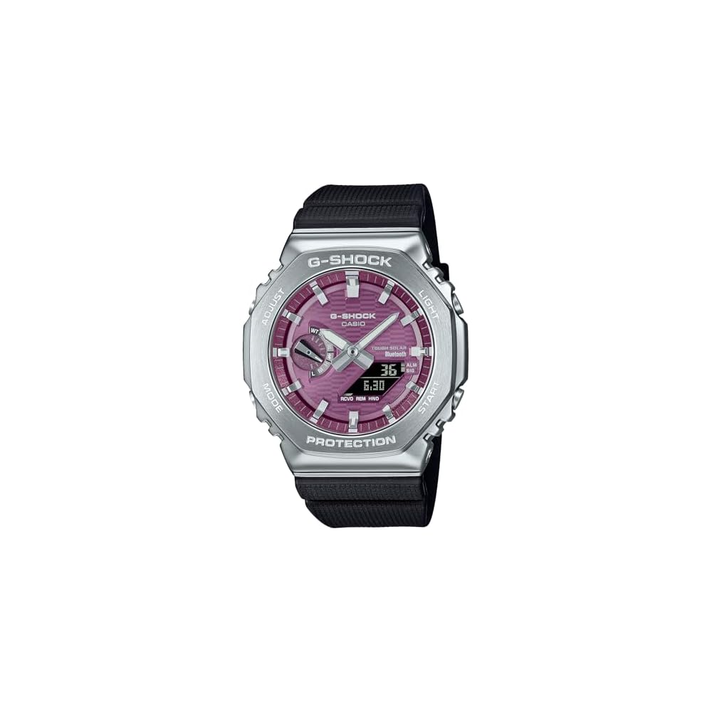 Casio G-Shock GBM-2100A-4BJF Men s Burgundy Metal Covered Bluetooth Tough Solar Watch