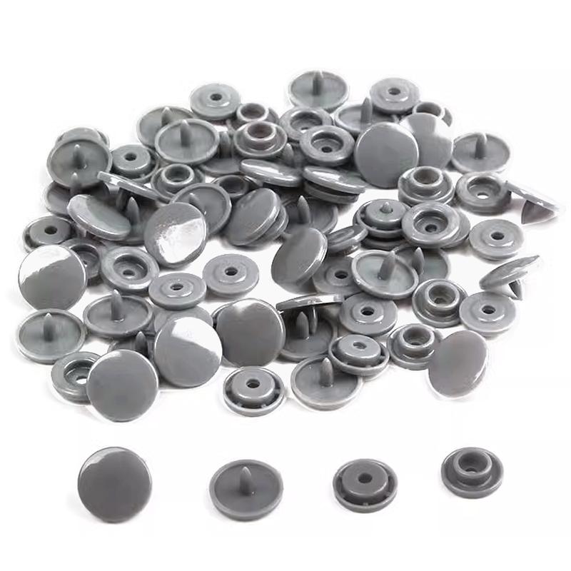 50 Sets runde Kunststoff-Druckknöpfe T5 Taschenordner Dunkle Schnalle Knopf Harz Bekleidungszubehör Für Kleidung Scrapbooking